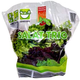 Link zu  Salate mit Wurzelballen: „Buttersalat/Kopfsalat“ oder „Salat-Trio-Mix“ im Beutel, je Stück