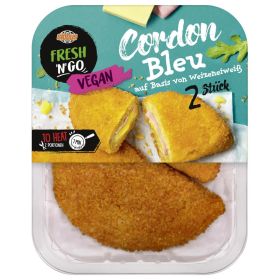 Link zu  Globus Fresh ‚n‘ GO Veganes Knusperschnitzel, Cordon Bleu oder Veganer Backfisch, je 170–200 g