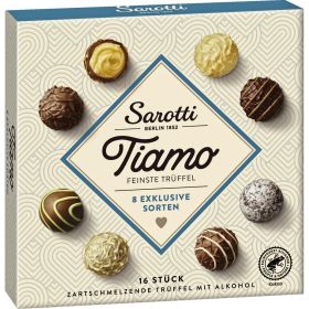 Link zu  Sarotti Tiamo Trüffelmischung oder Schwarze Herren Schokolade, je 124–200 g