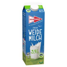 Link zu  Frische Weidemilch, länger haltbar 3,9% Fett