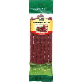 Link zu  Bierstangerl mit Chili, Kochsalami Art
