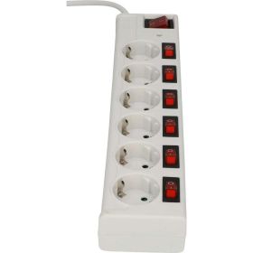 Link zu  Steckdosenleiste 6-fach mit Schalter 1,8 m weiss