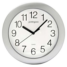 Link zu  Quarzwanduhr silber GB/R1/B4/P3