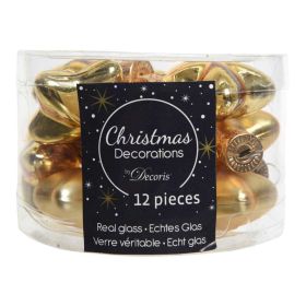 Link zu  Weihnachts-Stern, Glas, Gold, 4x4,5cm