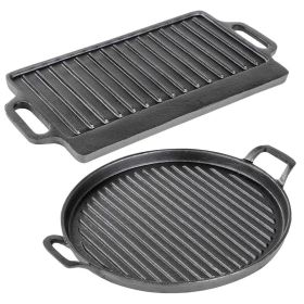 Link zu  Grillplatten-Gusseisen 33cm, rund + eckig