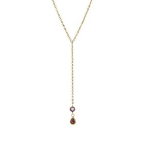 Link zu  Kette mit Anhänger aus Edelstahl mit Zirkonia