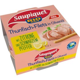 Link zu  Thunfischfilets, in Olivenöl, mit Zitrone und schwarzem Pfeffer