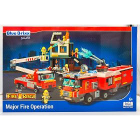 Link zu  Bausteine, Feuerwehr-Großeinsatz.