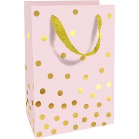 Link zu  Geschenktasche Golden Dots puder 11x16x5 cm
