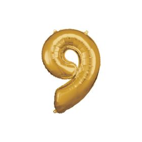 Link zu  Folienballon gold, große Nummer 9