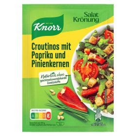 Link zu  Salat Krönung, Croutinos mit Paprika & Pinienkernen