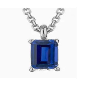 Link zu  Kette mit Anhänger 925 Zirkonia blau