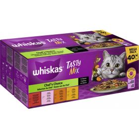 Link zu  Whiskas oder Kitekat Multipack Katzennassfutter, je 40–48 x 85 g