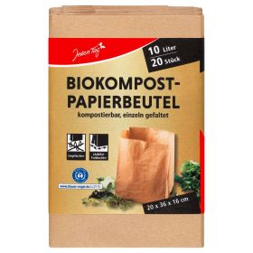 Link zu  Biokompost Papier-Müllbeutel 10L